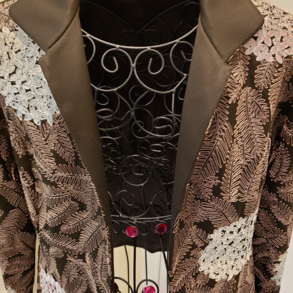 Linda Allard Ellen Tracy Brown Jacket Sz 2